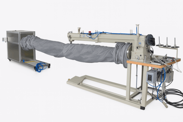 Long Arm Two-Needle Cylinder Bed Compound Feed Lockstitch Sewing Machine