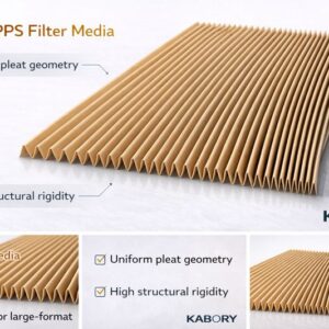PPS Pleated Felt Filter Media for High-Temperature Cartridge Filters