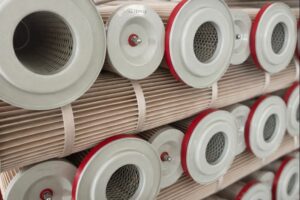 Aramid filter cartridges with special locked bottom structure, featuring reinforced end cap sealing and stable pleated media support for industrial dust collection